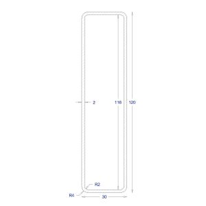 ΚΟΙΛΟΔΟΚΟΣ ΓΑΛΒΑΝΙΖΕ 2mm 120*30 (6m)