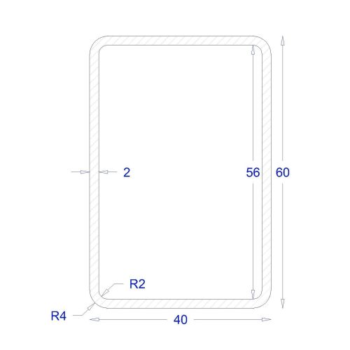ΚΟΙΛΟΔΟΚΟΣ ΓΑΛΒΑΝΙΖΕ 2mm 60*40 (6m)