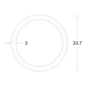 ΣΩΛΗΝΑ ΓΑΛΒΑΝΙΖΕ Φ33,7*3 (6m)