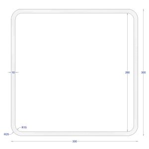 ΚΟΙΛΟΔΟΚΟΣ ΓΑΛΒΑΝΙΖΕ 300*300*10 (6m)
