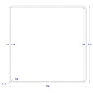 ΚΟΙΛΟΔΟΚΟΣ ΓΑΛΒΑΝΙΖΕ 300*300*6 (6m)