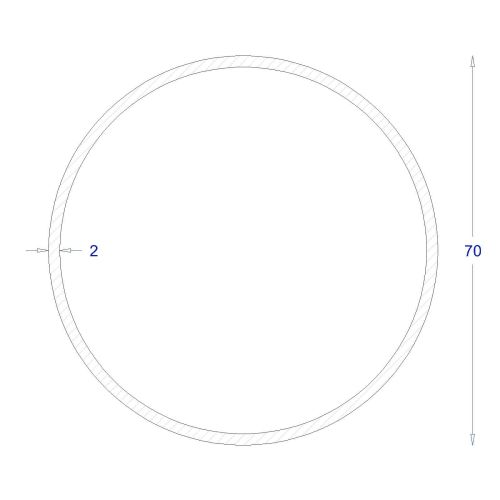 ΣΩΛΗΝΑ ΜΑΥΡΗ 2mm Φ70 (6m)