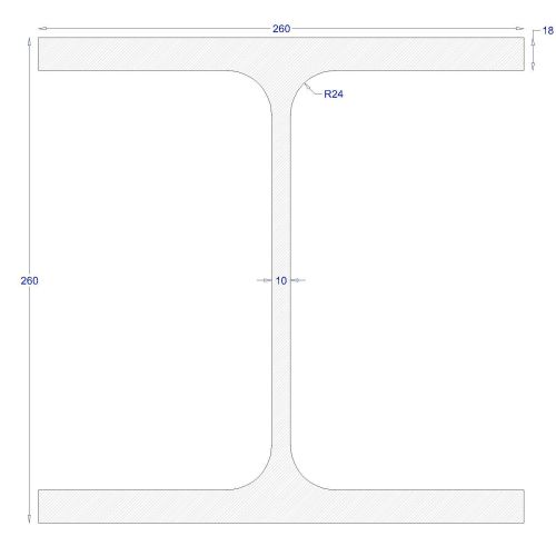 Ήτα πλατύπελμο-HEB ΜΑΥΡΟ 260 (6m)