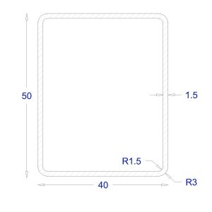 ΣΤΑΡΝΤΖΑΡΙΣΤΟ ΓΑΛΒΑΝΙΖΕ 50*40 (5m)