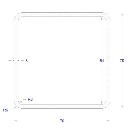 ΚΟΙΛΟΔΟΚΟΣ ΓΑΛΒΑΝΙΖΕ 70*70*3 (6m)