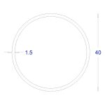 ΣΩΛΗΝΑ ΜΑΥΡΗ 1,5mm Φ40 (6m)