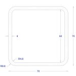 ΚΟΙΛΟΔΟΚΟΣ ΓΑΛΒΑΝΙΖΕ 70*70*4 (6m)
