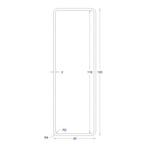 ΚΟΙΛΟΔΟΚΟΣ ΓΑΛΒΑΝΙΖΕ 2mm 120*40 (6m)