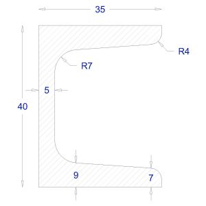 ΠΙ-UPN ΓΑΛΒΑΝΙΖΕ 40*35 (6m)