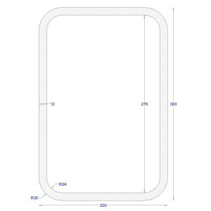 ΚΟΙΛΟΔΟΚΟΣ ΓΑΛΒΑΝΙΖΕ 300*200*12 (6m)