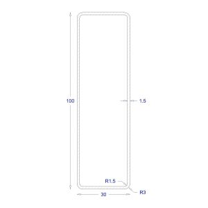 ΣΤΑΡΝΤΖΑΡΙΣΤΟ ΓΑΛΒΑΝΙΖΕ 100*30 (5m)