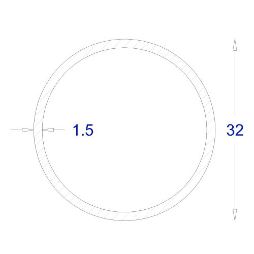 ΣΩΛΗΝΑ ΜΑΥΡΗ 1,5mm Φ32 (6m)