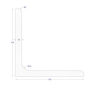ΓΩΝΙΑ ΓΑΛΒΑΝΙΖΕ 110*110*10 (6m)