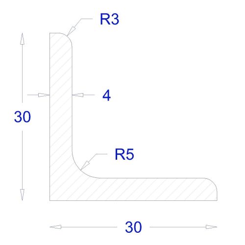 ΓΩΝΙΑ ΓΑΛΒΑΝΙΖΕ 30*30*4 (6m)