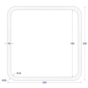 ΚΟΙΛΟΔΟΚΟΣ ΓΑΛΒΑΝΙΖΕ 200*200*10 (6m)