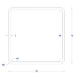 ΚΟΙΛΟΔΟΚΟΣ ΓΑΛΒΑΝΙΖΕ 70*70*3 (6m)