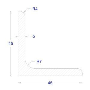 ΓΩΝΙΑ ΓΑΛΒΑΝΙΖΕ 45*45*5 (6m)