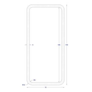 ΚΟΙΛΟΔΟΚΟΣ ΓΑΛΒΑΝΙΖΕ 150*70*5 (6m)