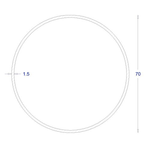 ΣΩΛΗΝΑ ΓΑΛΒΑΝΙΖΕ 1,5mm Φ70 (6m)