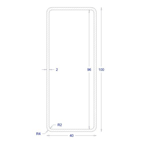 ΚΟΙΛΟΔΟΚΟΣ ΓΑΛΒΑΝΙΖΕ 2mm 100*40 (6m)