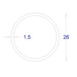 ΣΩΛΗΝΑ ΓΑΛΒΑΝΙΖΕ 1,5mm Φ26 (6m)