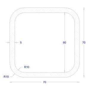 ΚΟΙΛΟΔΟΚΟΣ ΓΑΛΒΑΝΙΖΕ 70*70*5 (6m)