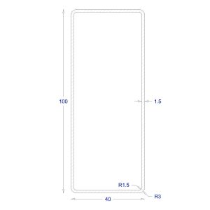 ΣΤΑΡΝΤΖΑΡΙΣΤΟ ΓΑΛΒΑΝΙΖΕ 100*40 (5m)