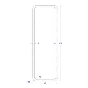 ΚΟΙΛΟΔΟΚΟΣ ΓΑΛΒΑΝΙΖΕ 120*40*3 (6m)