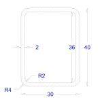 ΚΟΙΛΟΔΟΚΟΣ ΓΑΛΒΑΝΙΖΕ 2mm 40*30 (6m)