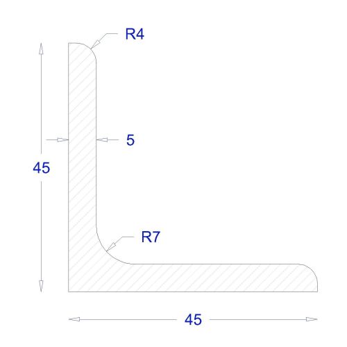 ΓΩΝΙΑ ΓΑΛΒΑΝΙΖΕ 45*45*5 (6m)
