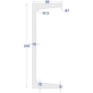 ΠΙ-UPN ΓΑΛΒΑΝΙΖΕ 240*85 (6m)