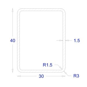 ΣΤΑΡΝΤΖΑΡΙΣΤΟ ΓΑΛΒΑΝΙΖΕ 40*30 (5m)