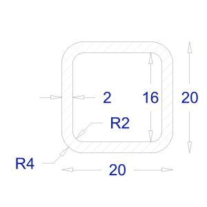 ΚΟΙΛΟΔΟΚΟΣ ΓΑΛΒΑΝΙΖΕ 2mm 20*20 (6m)