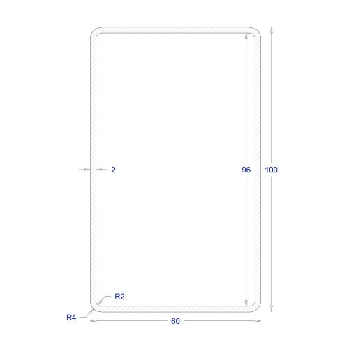 ΚΟΙΛΟΔΟΚΟΣ ΓΑΛΒΑΝΙΖΕ 2mm 100*60 (6m)