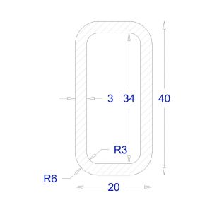 ΚΟΙΛΟΔΟΚΟΣ ΓΑΛΒΑΝΙΖΕ 40*20*3 (6m)