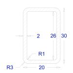 ΚΟΙΛΟΔΟΚΟΣ ΓΑΛΒΑΝΙΖΕ 2mm 30*20 (6m)