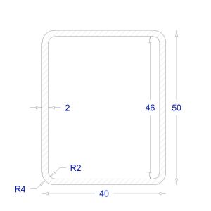 ΚΟΙΛΟΔΟΚΟΣ ΓΑΛΒΑΝΙΖΕ 2mm 50*40 (6m)