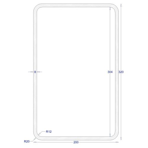 ΚΟΙΛΟΔΟΚΟΣ ΓΑΛΒΑΝΙΖΕ 320*200*8 (6m)