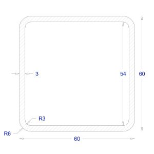 ΚΟΙΛΟΔΟΚΟΣ ΓΑΛΒΑΝΙΖΕ 60*60*3 (6m)