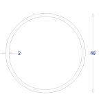 ΣΩΛΗΝΑ ΜΑΥΡΗ 2mm Φ48 (6m)