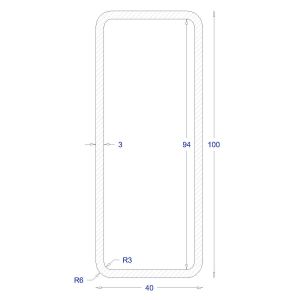 ΚΟΙΛΟΔΟΚΟΣ ΓΑΛΒΑΝΙΖΕ 100*40*3 (6m)