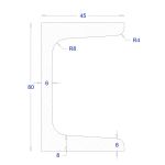 ΠΙ-UPN ΓΑΛΒΑΝΙΖΕ 80*45 (6m)