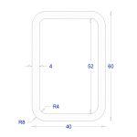 ΚΟΙΛΟΔΟΚΟΣ ΓΑΛΒΑΝΙΖΕ 60*40*4 (6m)