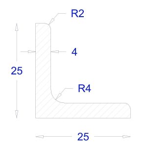 ΓΩΝΙΑ ΓΑΛΒΑΝΙΖΕ 25*25*4 (6m)