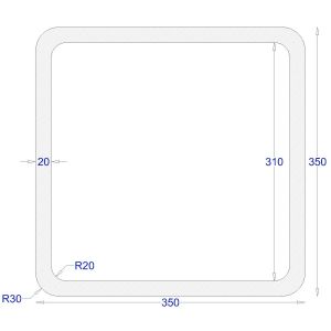 ΚΟΙΛΟΔΟΚΟΣ ΓΑΛΒΑΝΙΖΕ 350*350*20 (6m)