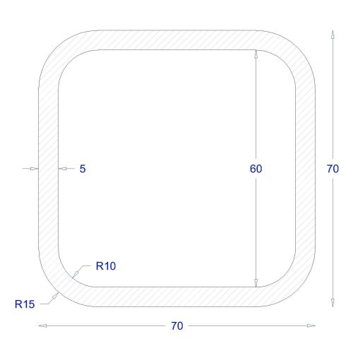ΚΟΙΛΟΔΟΚΟΣ ΓΑΛΒΑΝΙΖΕ 70*70*5 (6m)