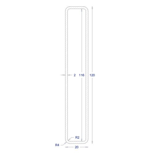 ΚΟΙΛΟΔΟΚΟΣ ΜΑΥΡΟΣ 2mm 120*20 (6m)