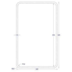 ΚΟΙΛΟΔΟΚΟΣ ΓΑΛΒΑΝΙΖΕ 320*200*8 (6m)