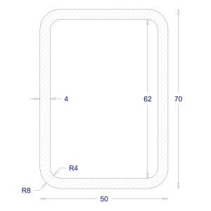 ΚΟΙΛΟΔΟΚΟΣ ΓΑΛΒΑΝΙΖΕ 70*50*4 (6m)