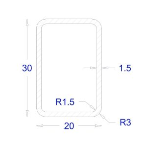 ΣΤΑΡΝΤΖΑΡΙΣΤΟ ΓΑΛΒΑΝΙΖΕ 30*20 (5m)